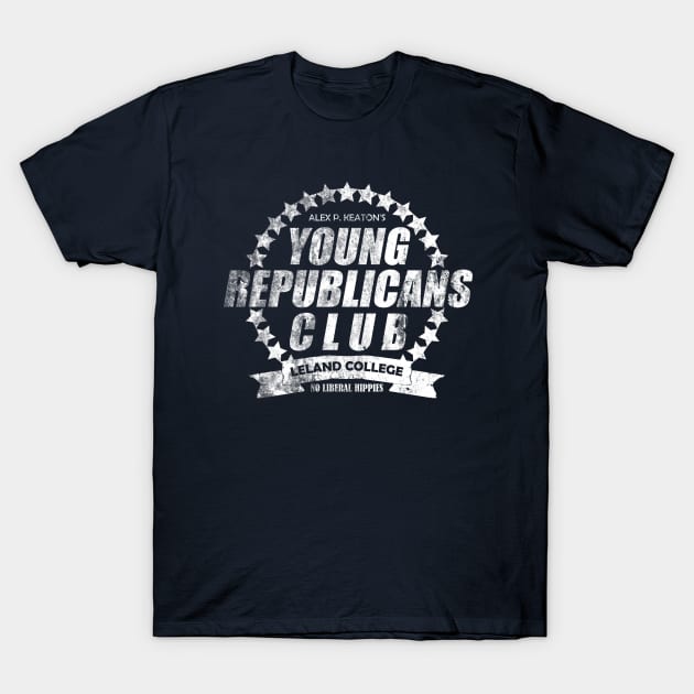 Young Republicans Club from FAMILY TIES, distressed T-Shirt by hauntedjack